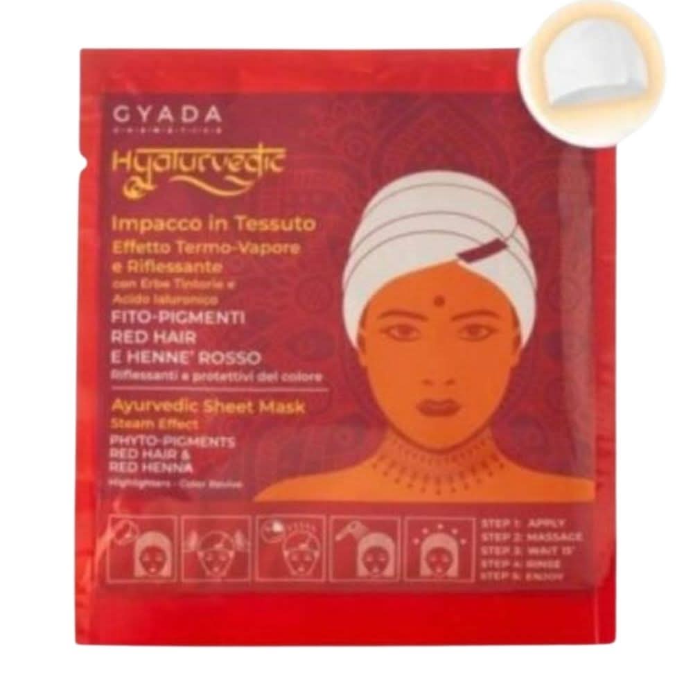 Gyada Hyalurvedic Reflective Ayurvedic Haarwickel aus Stoff – Rotes Haar