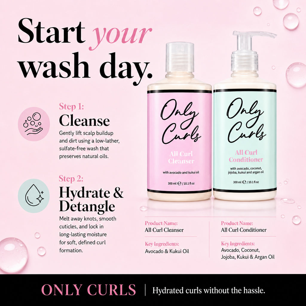Only Curls Feuchtigkeitsspendendes Shampoo & Conditioner Duo