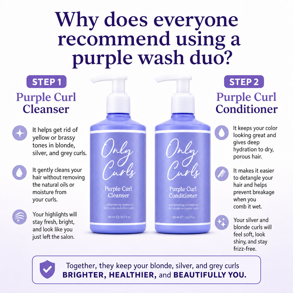 Only Curls Purple Locken Reinigungsduo – Für blonde und silberne Locken