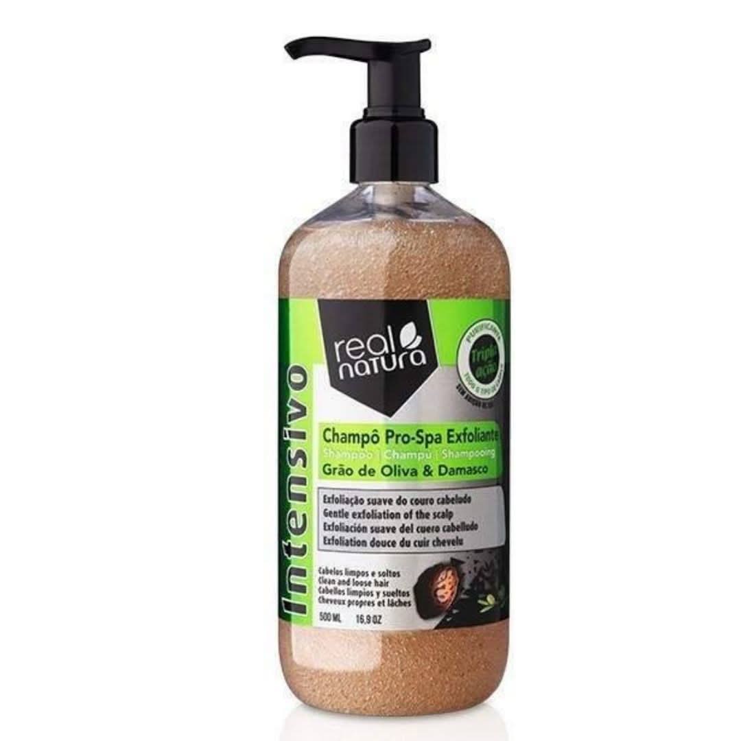 Real Natura Pro-Spa Exfoliating Shampoo 500ml-Moisturising Shampoo-Aladin Beauty