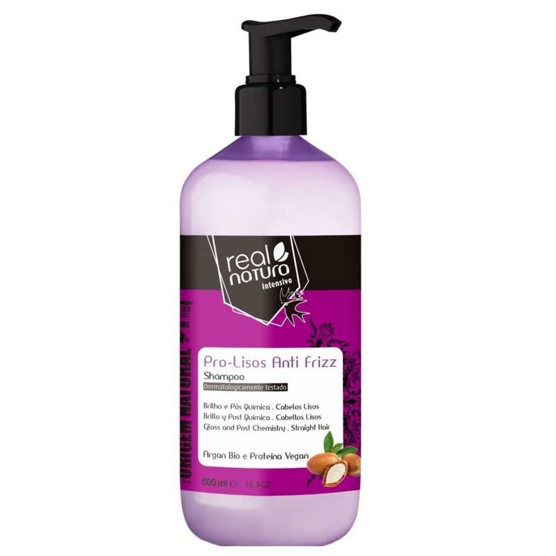 Real Natura Pro-Straight Anti-Frizz Shampoo 500ml-Moisturising Shampoo-Aladin Beauty