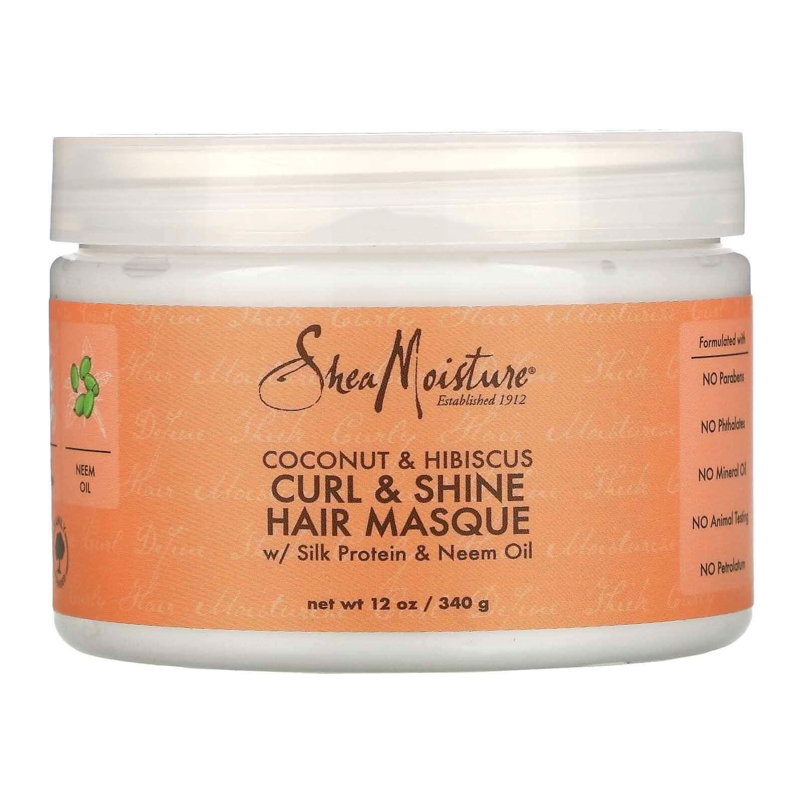Shea Moisture Coconut & Hibiscus Curl & Shine Hair Mask 340g