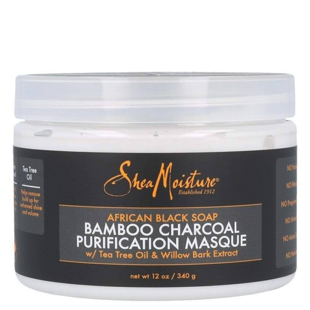 Shea Moisture Afrikanische Schwarze Seife Bambus-Holzkohle Reinigungsmaske 340g