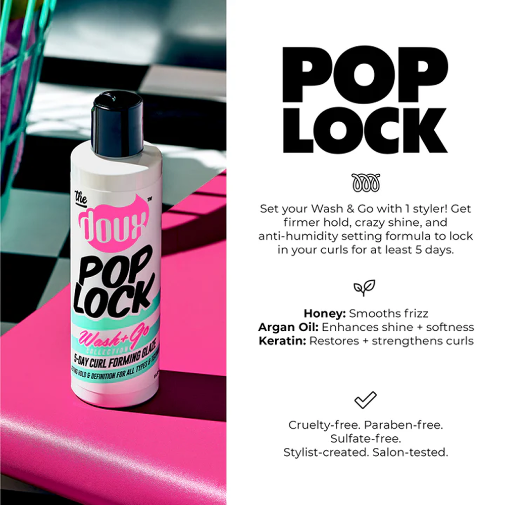 The Doux Pop Lock Wash+Go 5-Day Curl Forming Glaze 236ml-Gel-Aladin Beauty