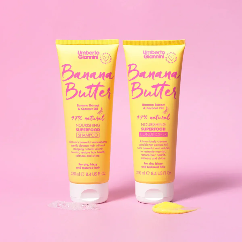 Umberto Giannini Banana Butter nährendes Superfood Shampoo 250ml