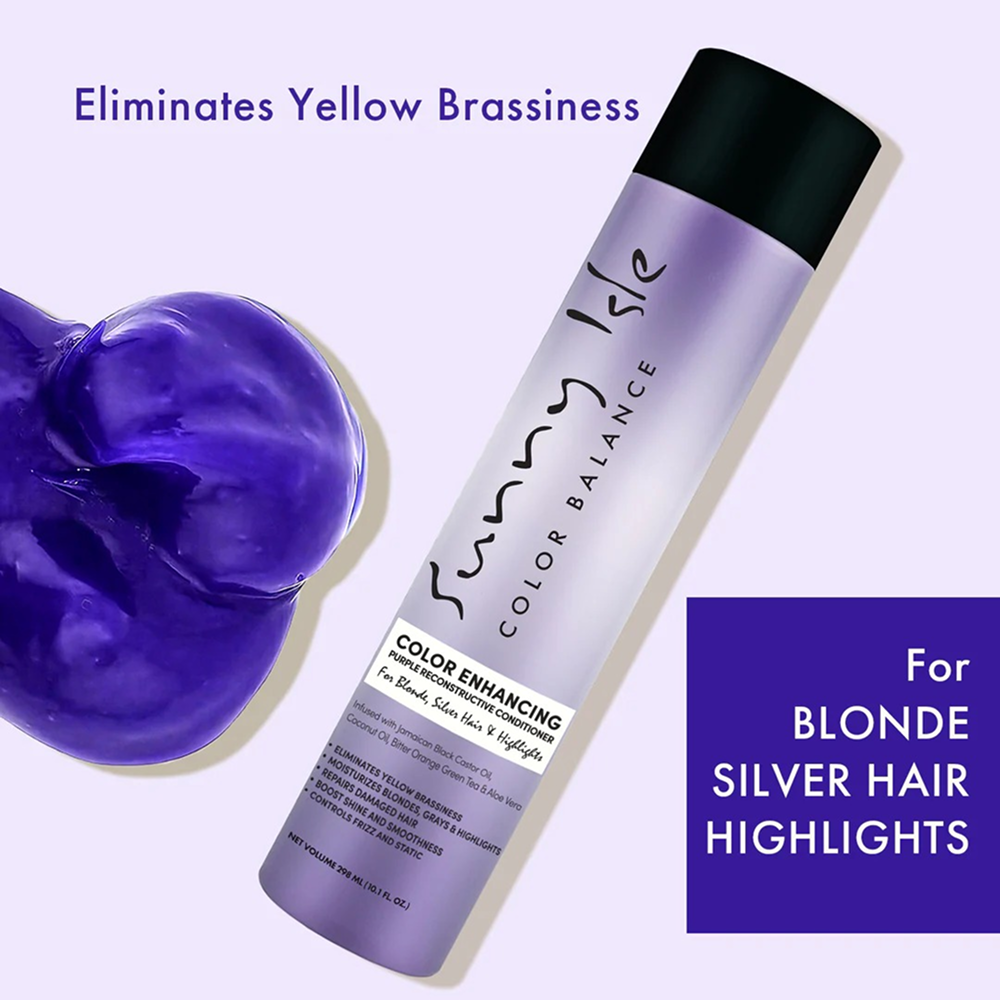 Sunny Isle Color-Enhancing Purple Reconstructive Conditioner 10.1oz-All-Aladin Beauty