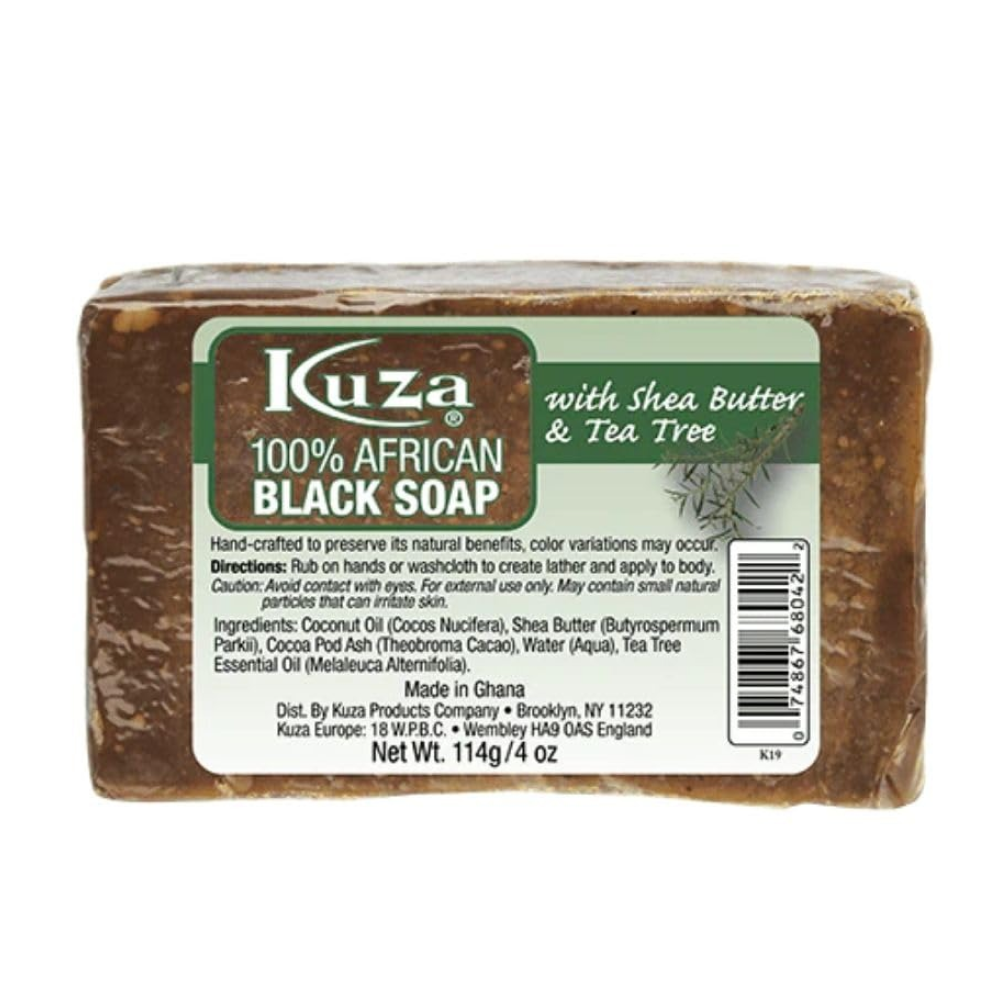 Kuza Black Soap Tea Tree 114g-All-Aladin Beauty