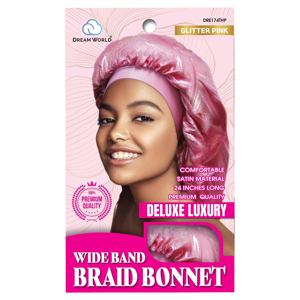 Dream World W-Wide Band Braid Bonnet XL-All-Aladin Beauty