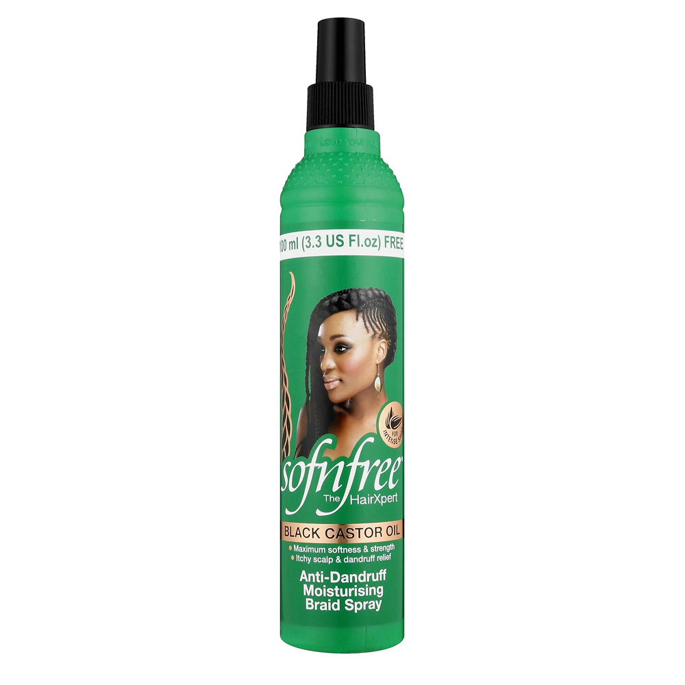 Sof n'free Black Castor Oil Anti-Dandruff Braid Spray 350ml-All-Aladin Beauty