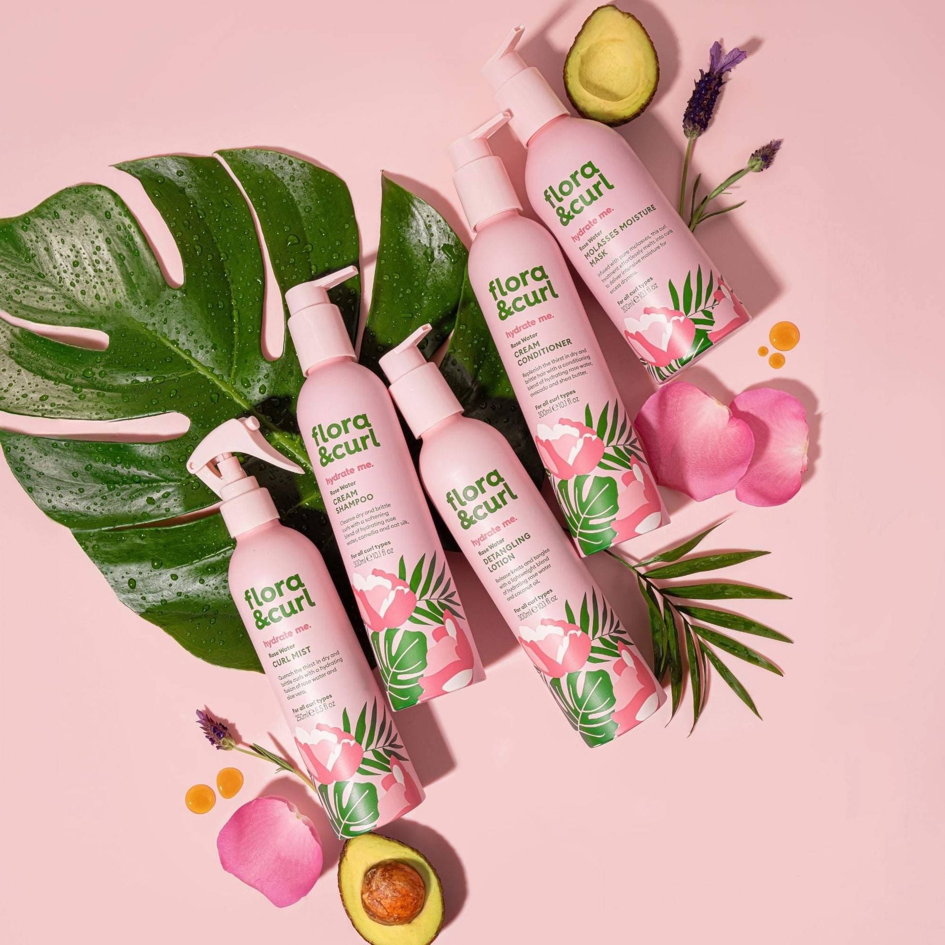 Flora & Curl Hydrate Me Rose Water Curl Mist 250ml