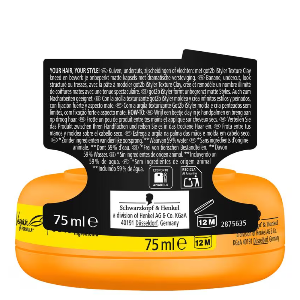 Schwarzkopf Got2b I Styler Styling Texture Clay 75ml-All-Aladin Beauty