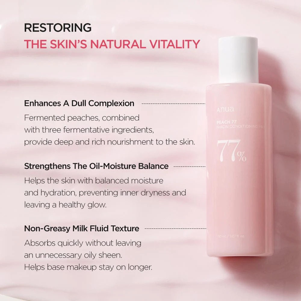 ANUA Peach 77% Niacin Conditioning Milk 150ml-Collagen Glow Moisturizer-Aladin Beauty