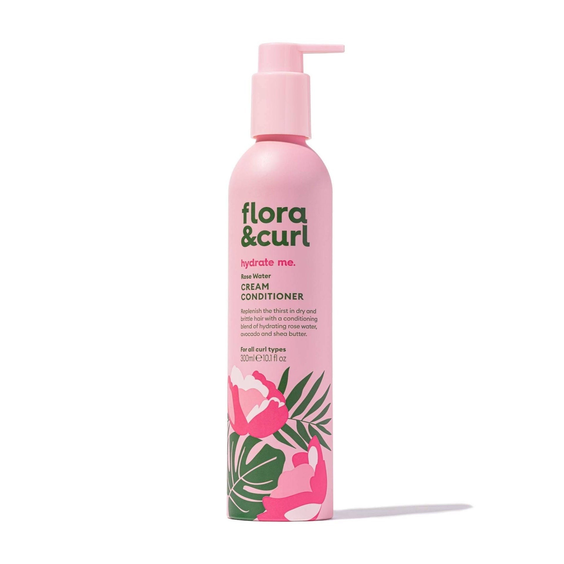 Flora & Curl Hydrate Me Rose Water Cream Conditioner 300ml