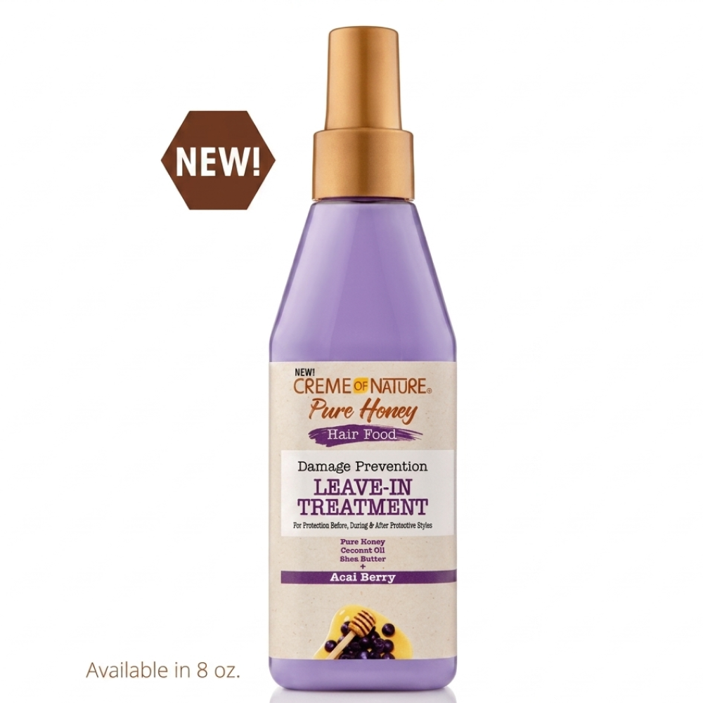 Creme of Nature Pure Honey Hair Food Acai Leave-in Treatment 8oz