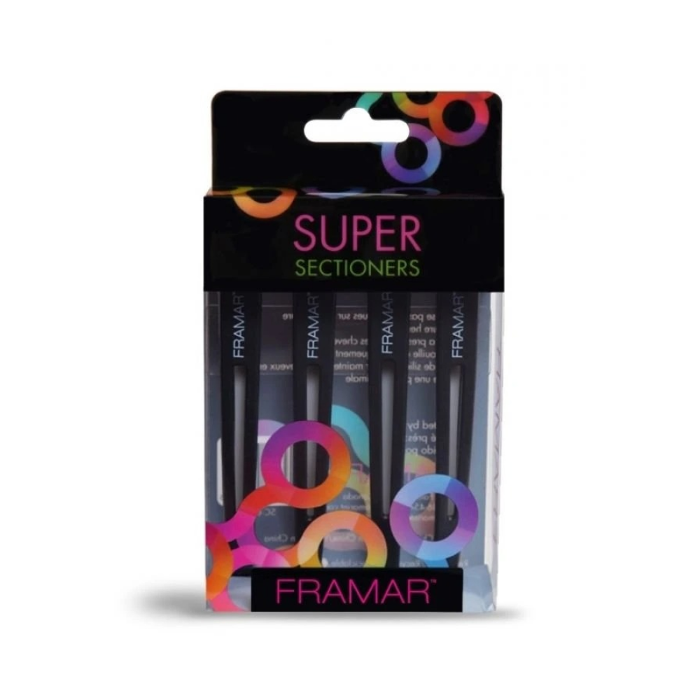 Framar Silikon-Haarspangen Schwarz 4er-Pack