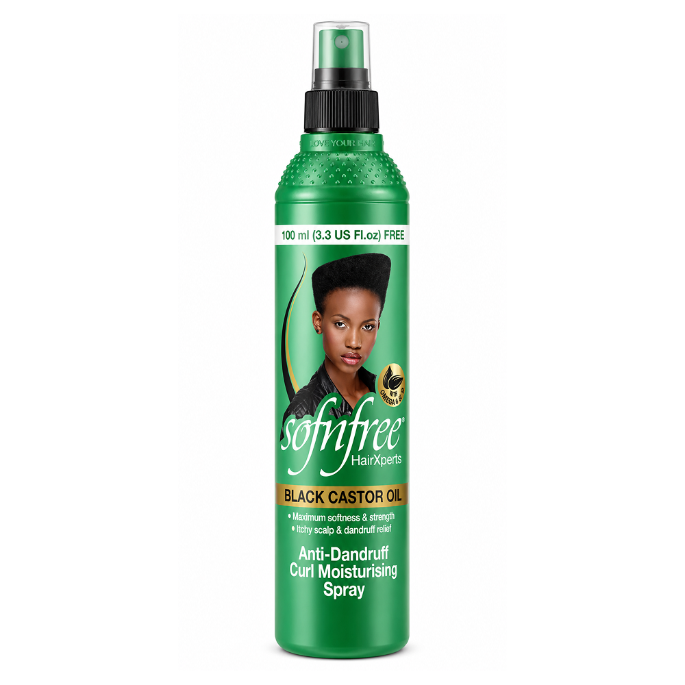 Sof n'free Black Castor Oil Anti-Dandruff Curl Moisturizing Spray 350 ml-All-Aladin Beauty