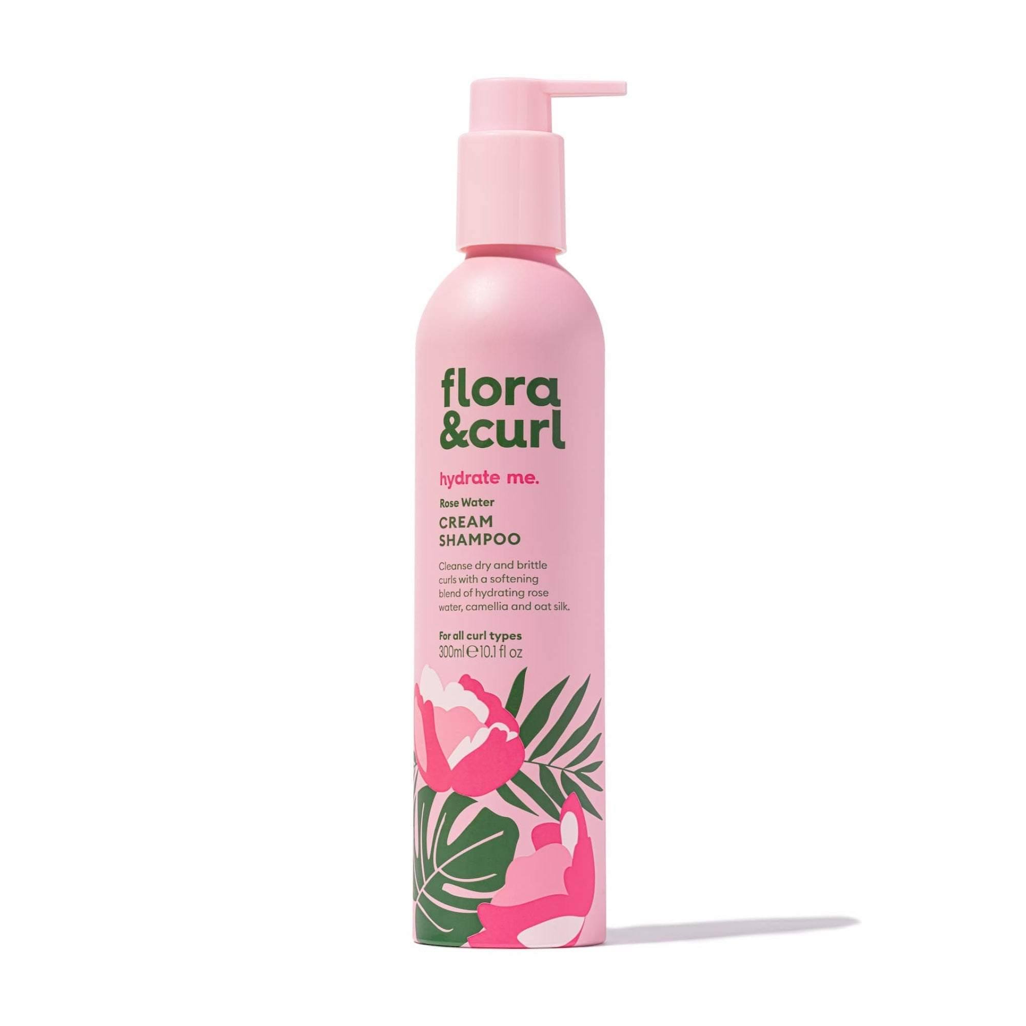 Flora & Curl Hydrate Me Rose Water Cream Champú 300ml - Aladin Beauty