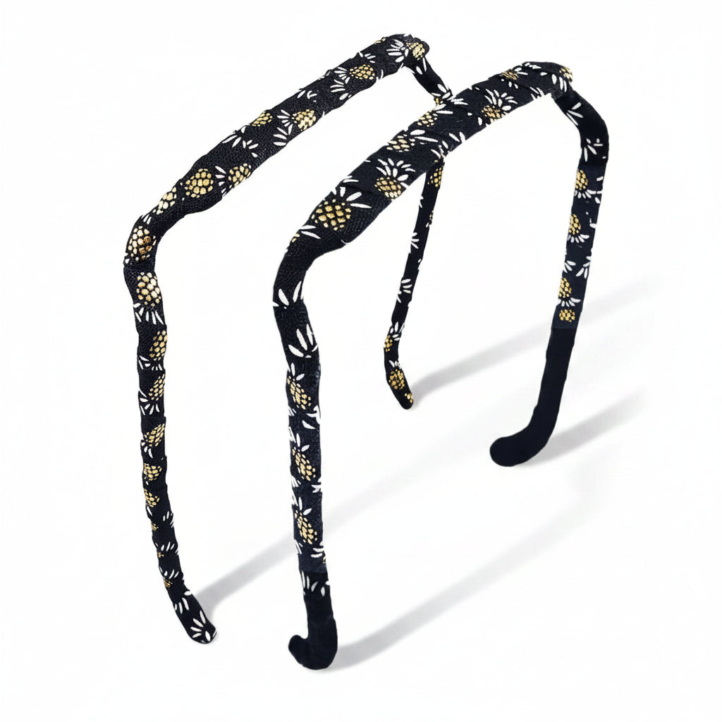 Zazzy Bandz Goldene Ananas auf Schwarz