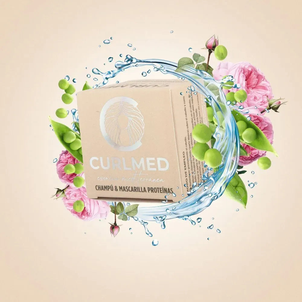 CurlMed festes Shampoo + Maske Protein Alle Haartypen 70g