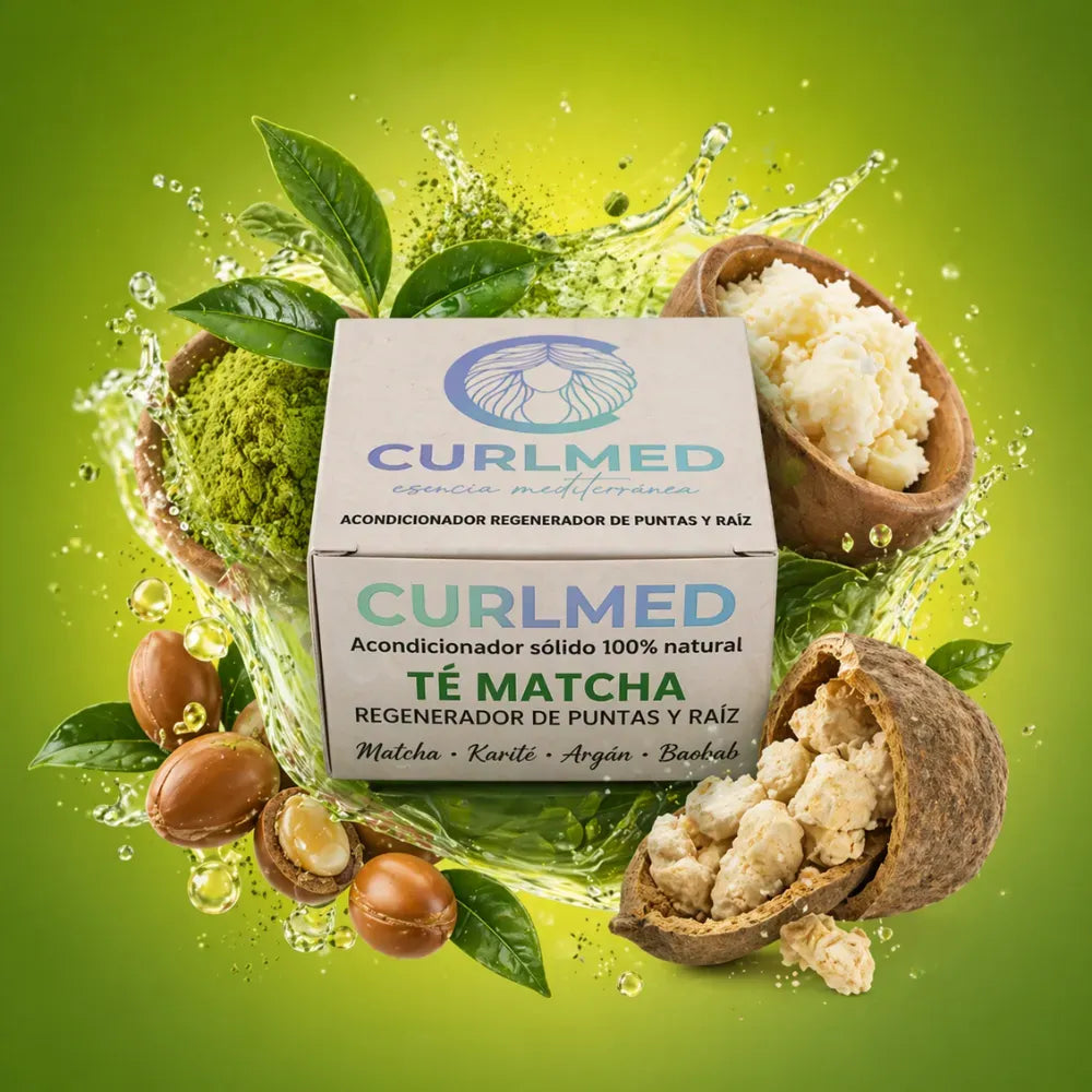CurlMed Festes Shampoo Sprödes Haar Matcha Tee 80g