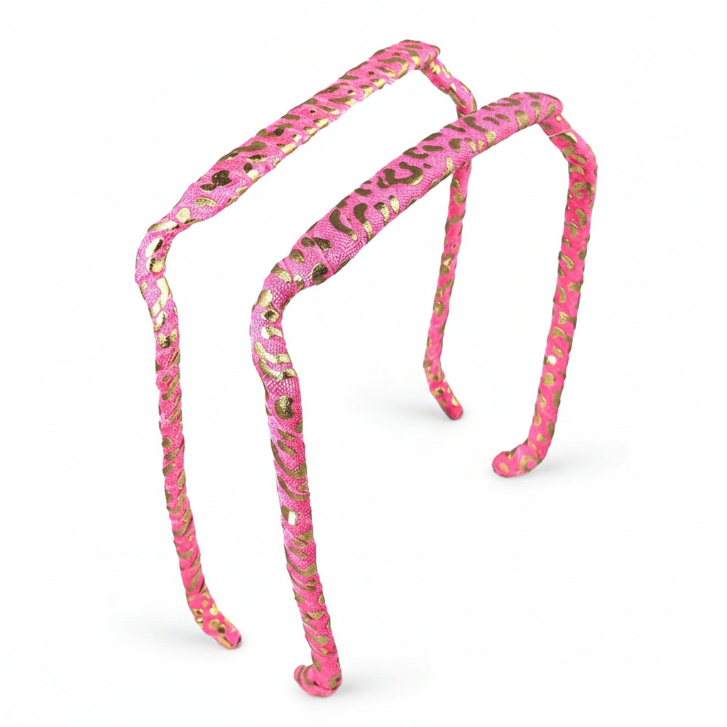 Zazzy Bandz Pink und Gold Leopardengewickelt