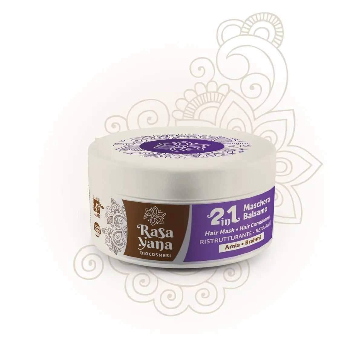 Rasayana Biocosmesi 2 in 1 Maschera Balsamo Hair Conditioner Ristrutturante - Aladin Beauty