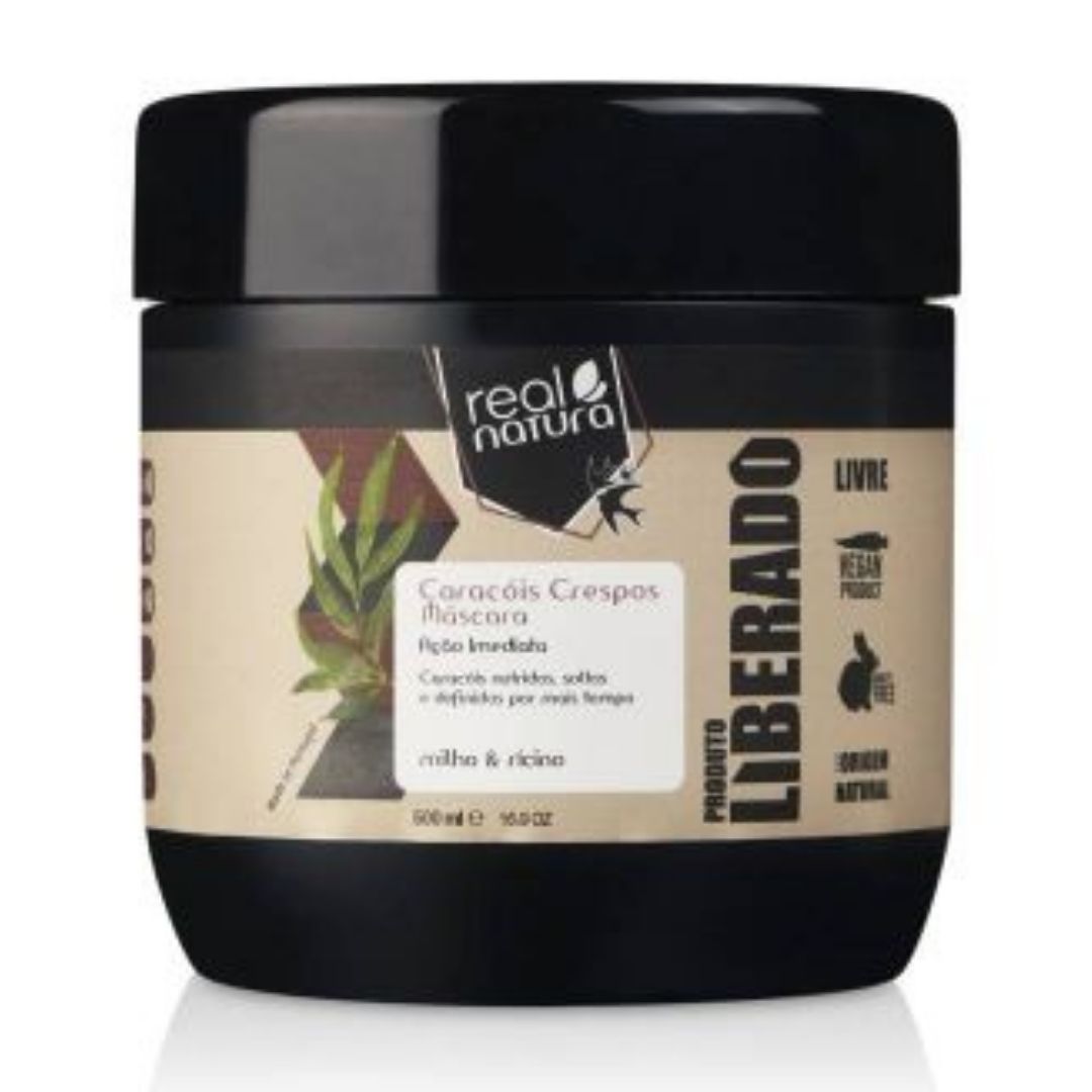 Real Natura Caracóis Crespos Mascara 500ml - Aladin Beauty