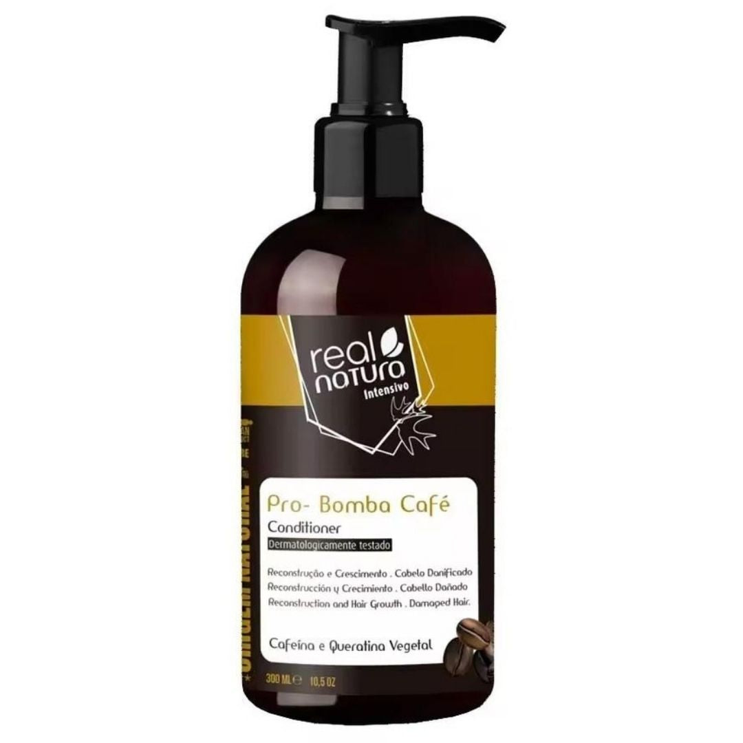 Real Natura Pro-Reparaçao Bomba Cafe Acondicionador 300ml - Aladin Beauty